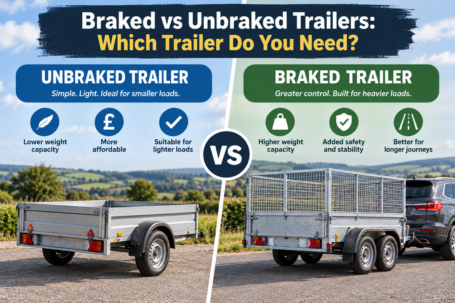 Braked vs Unbraked Trailers: Which Brian James Trailer Do You Need?